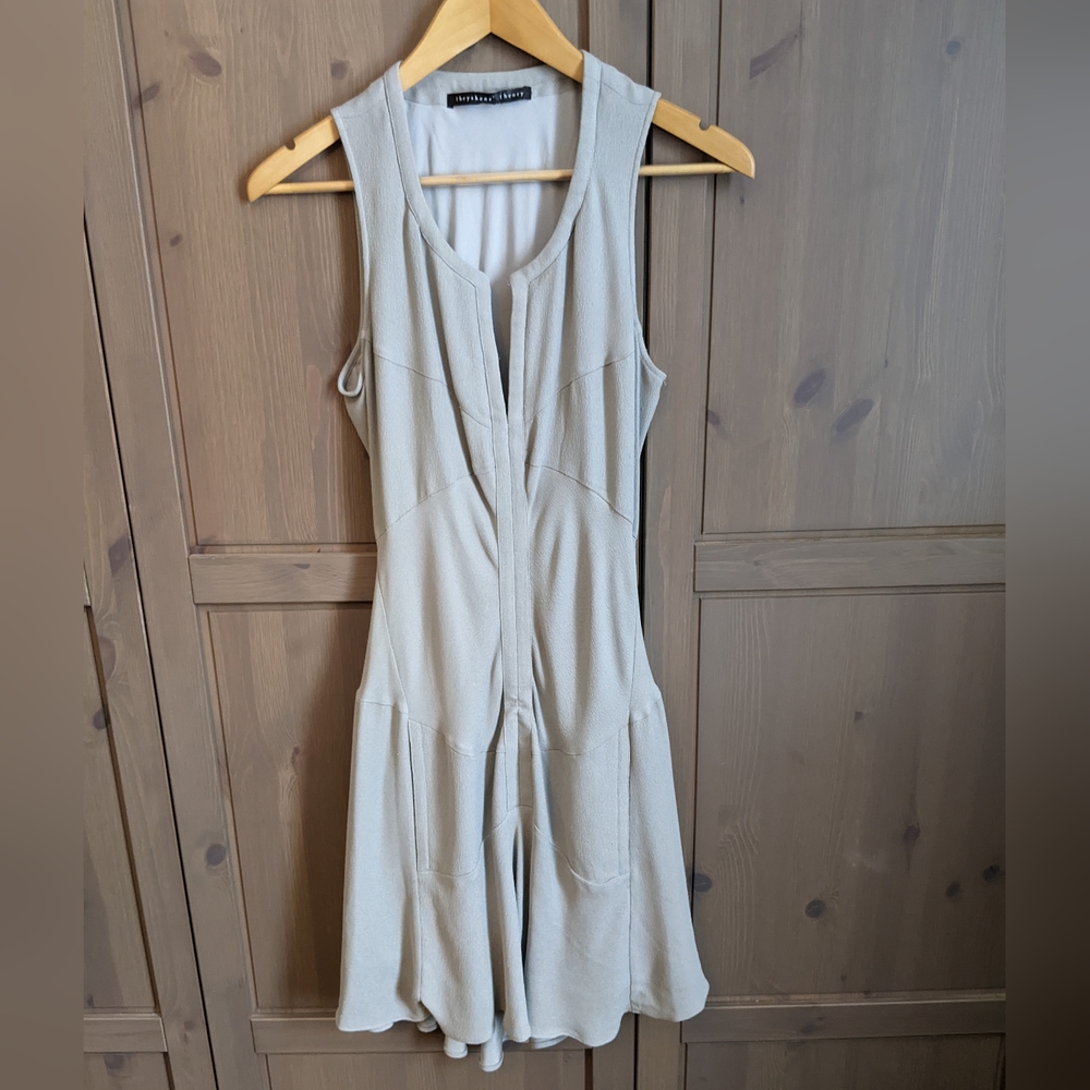 Theyskens' Theory Designer Sculpted Silk Office Dress